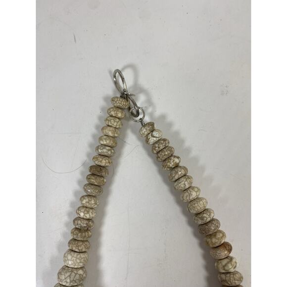 Native American Handmade Magnesite Necklace Stone Beads - Picture 3 of 5